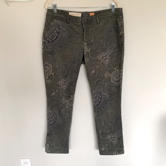 Pilcro and the Letterpress Hyphen Paisley Pants Size 30 - Picture 1 of 6
